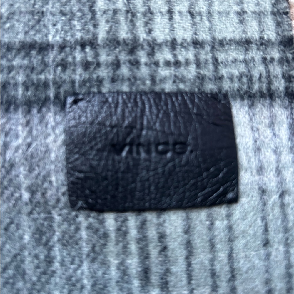 TODAY ONLY Vince Merino Wool Cashmere Classic Plaid Scarf/ Christmas Gift - Picture 2 of 10